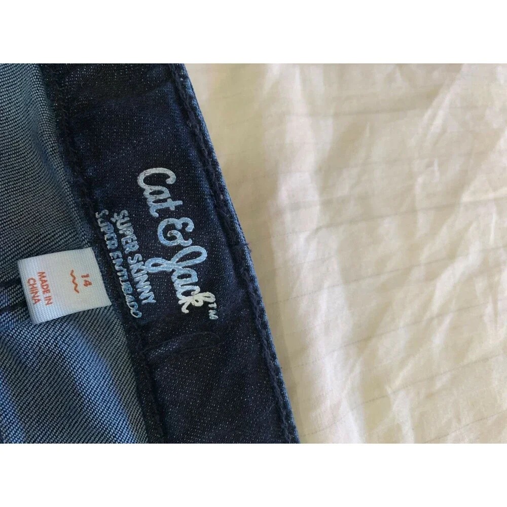 CAT JACK GIRLS SUPER SKINNY STRETCH JEANS SIZE 14